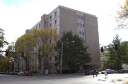 Van Allen Hall - west
    view, corner of Jefferson & Dubuque St.