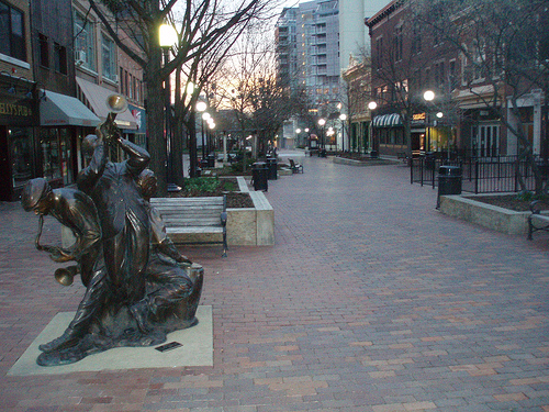Pedestrian walkway, downtown Iowa City